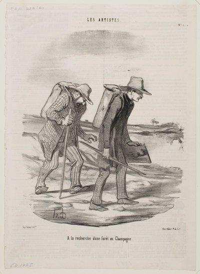 Auf der Suche nach einem Wald in der Champagne von Honoré Daumier
