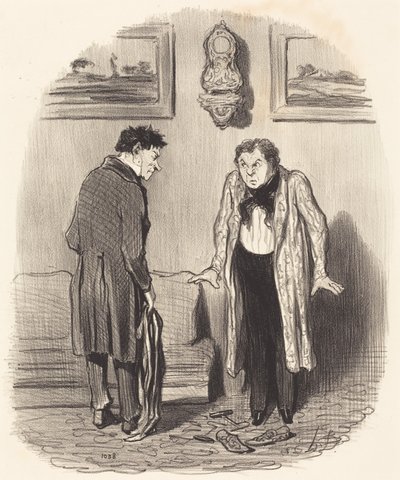 Aber wenn ich Ihnen sage, dass ich meine Füße nicht bewegen kann... von Honoré Daumier