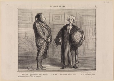 Moissieu, ich verlasse Ihren Dienst... (Der Komet von 1857, Blatt 4) von Honoré Daumier