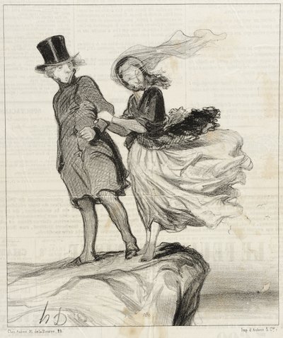 O mein vergötterter Victor... Mir kommt eine poetische Idee!... von Honoré Daumier