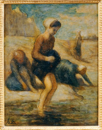 Am Wasserufer von Honore Daumier