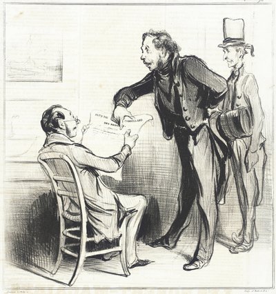 Ja, mein Herr, gegen ein kleines Abonnement für unsere Versicherung... von Honoré Daumier