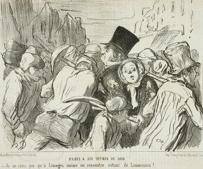 Paris um sechs Uhr abends von Honoré Daumier