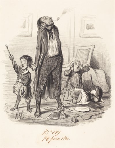 Klassischer Dichter beim Verfassen einer Ekloge... von Honoré Daumier