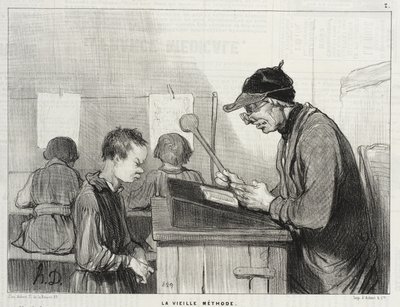 Professoren und Moutards (Serie von Drucken) von Honoré Daumier