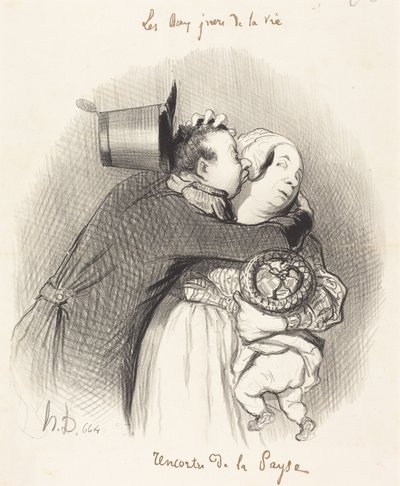Begegnung mit der Bäuerin von Honoré Daumier