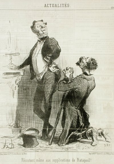 Den Bitten Ratapoils widerstehend... von Honoré Daumier