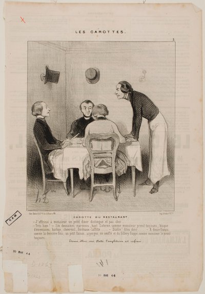 Restaurant Schwindel von Honoré Daumier