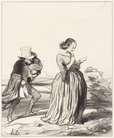 Saperlotte!... wie ich mir wünsche... dass meine Frau fertig ist... von Honoré Daumier