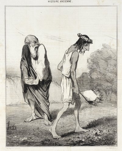 Telemach von der Liebe geplagt von Honoré Daumier