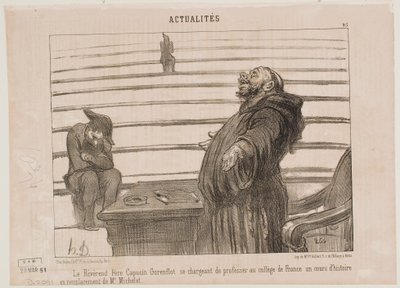 Der ehrwürdige Pater des Kapuzinerordens von Honoré Daumier