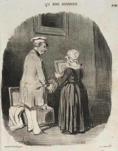Schau, meine Frau, da ist mein Porträt als Daguerreotypie... von Honoré Daumier