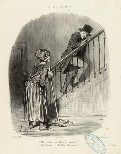 Alles, was man will, Nr. 4: Ist meine Frau zu Hause? ... von Honoré Daumier