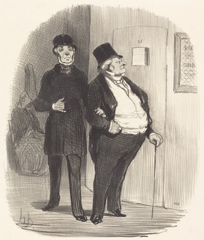 Ein Tag mit einer Benefizvorstellung... von Honoré Daumier