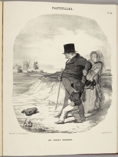 Eine schreckliche Begegnung von Honoré Daumier