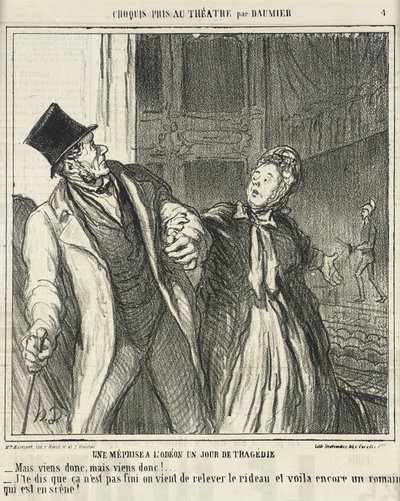 Ein Missverständnis im Odéon... von Honoré Daumier