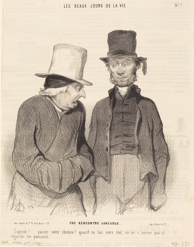 Eine angenehme Begegnung von Honoré Daumier
