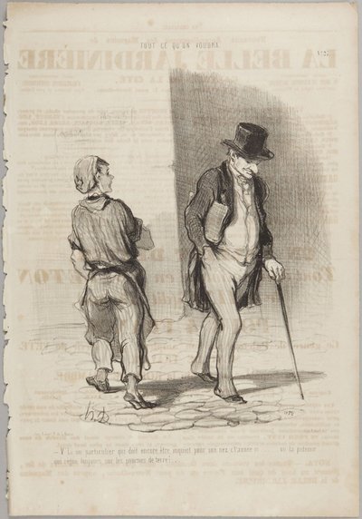 Da ist ein Individuum, das noch besorgt sein muss..., Nummer 27 aus der Serie Tout ce qu