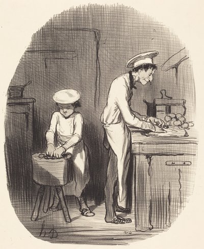 Siehst du, Kleiner, du liegst falsch... von Honoré Daumier