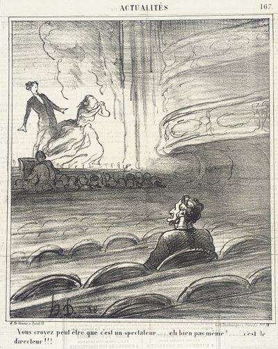 Sie glauben... dass es ein Zuschauer ist... von Honoré Daumier