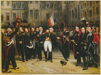 Napoleon verabschiedet sich von der kaiserlichen Garde in Fontainebleau von Horace (after) Vernet