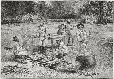 Ein südliches Barbecue, Illustration aus 