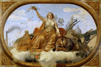 Friedensdecke, Gemälde im Salle des Pas perdus, 1839-1847 von Emile Jean Horace Vernet