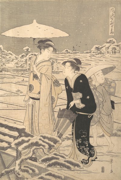 Kayoi Komachi, aus der Serie Sieben Elegante Episoden des Dichters Komachi von Hosoda Eishi