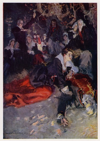 Illustration für Evangeline, Eine Geschichte von Arcadie, von Henry Wadsworth Longfellow von Howard Chandler (after) Christy