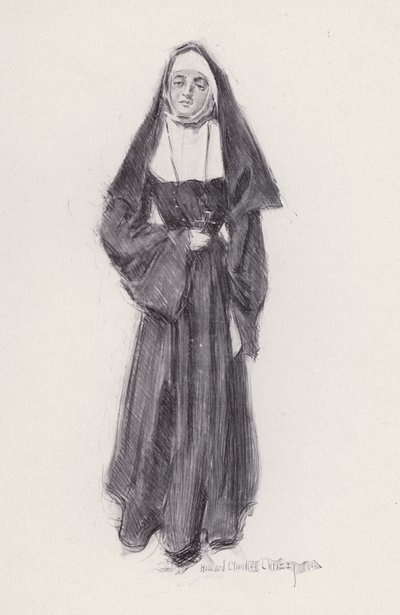 Illustration für Evangeline, A Tale of Arcadie, von Henry Wadsworth Longfellow (Lithografie) von Howard Chandler (after) Christy