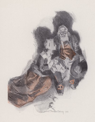 Illustration für Evangeline, Eine Geschichte aus Arcadien, von Henry Wadsworth Longfellow von Howard Chandler (after) Christy