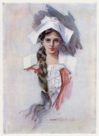Illustration für Evangeline, Eine Geschichte aus Arcadien, von Henry Wadsworth Longfellow von Howard Chandler (after) Christy