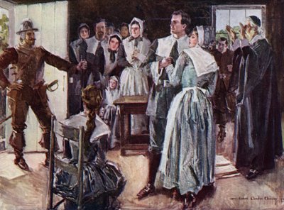 Illustration für The Courtship of Miles Standish von Henry Wadsworth Longfellow von Howard Chandler (after) Christy