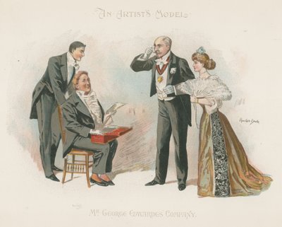 Drei gut gekleidete Männer und eine gut gekleidete Frau von Howard Davie