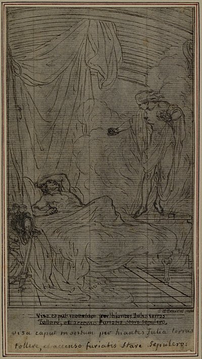 Studie zu Lucains "La Pharsale", Gesang III von Hubert Francois Gravelot