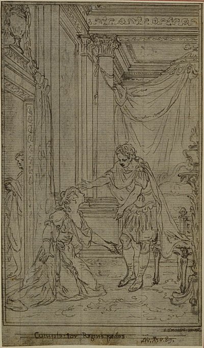 Studie zu Lucains "La Pharsale", Canto X von Hubert Francois Gravelot