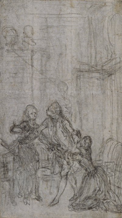 Studie für Vignette-Frontispiz in Charles-Simon Favarts "L