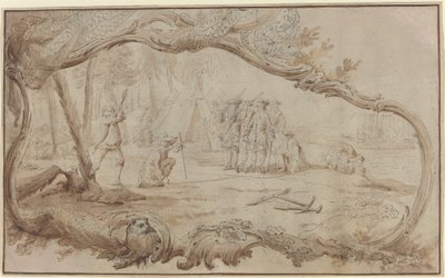 Die Landung der niederländischen Expeditionsgruppe in New York von Hubert Francois Gravelot