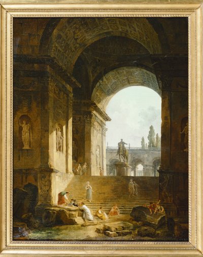 Eine malerische Ansicht des Kapitols in Rom von Hubert Robert