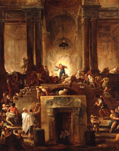 Christus vertreibt die Wechsler aus dem Tempel von Hubert Robert
