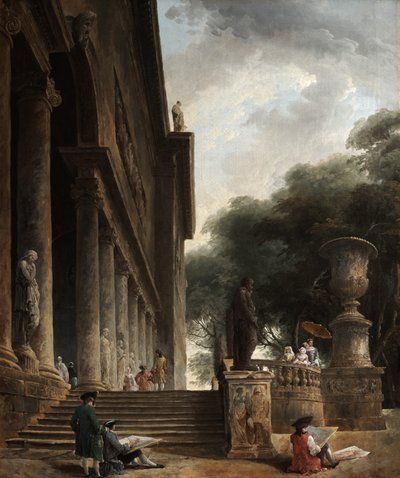 Kolonnade und Gärten der Villa Mancini von Hubert Robert