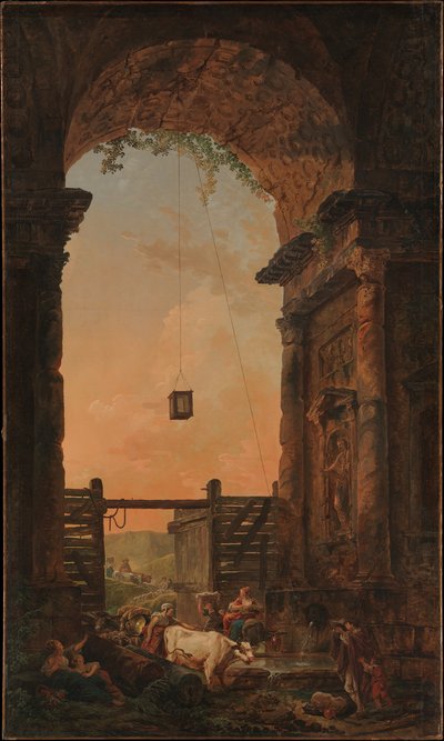 Die Rückkehr des Viehs von Hubert Robert