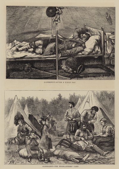 Aldershot, das Lager der Highlander von Hubert von Herkomer