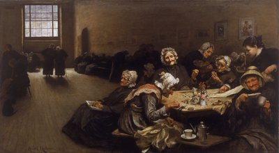 Abendstimmung: Eine Szene in der Westminster Union von Hubert von Herkomer