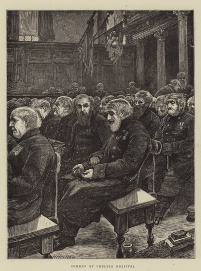 Sonntag im Chelsea Hospital von Hubert von Herkomer