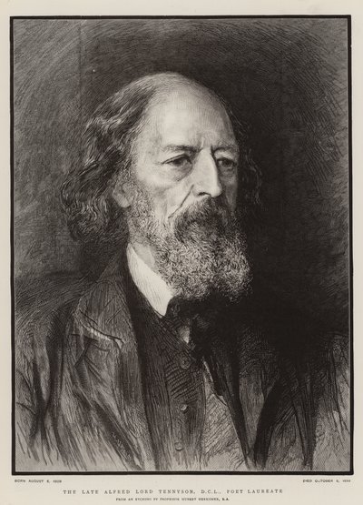 Der verstorbene Alfred Lord Tennyson, DCL, Poet Laureate von Hubert von Herkomer
