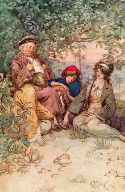 Illustration für J. M. Barries Der bewundernswerte Crichton von Hugh Thomson