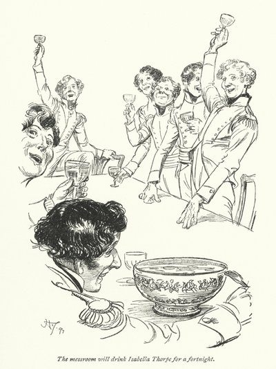 Illustration für Northanger Abbey von Jane Austen (Lithografie) von Hugh Thomson