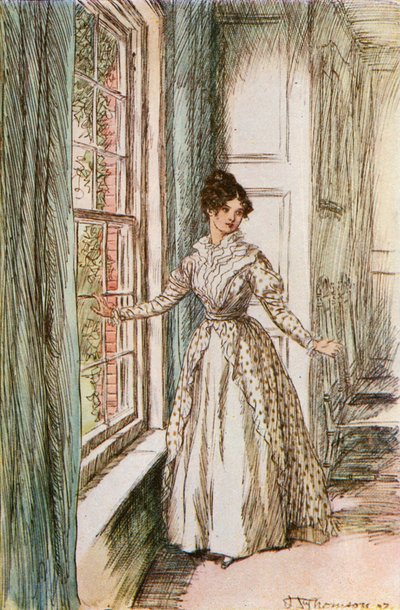 Sie wandte sich vom Fenster ab mit Freude in den Augen von Hugh Thomson