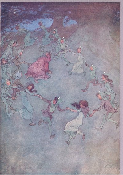 Dann lasst sie ihn alle umkreisen, Illustration aus Die lustigen Weiber von Windsor, 1910 von Hugh Thomson